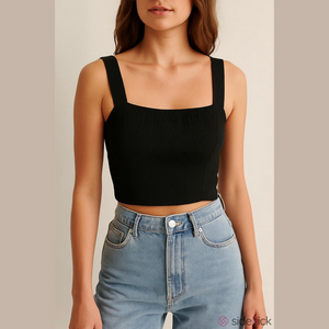 Aerie Black Crop Top Size Small NWT
